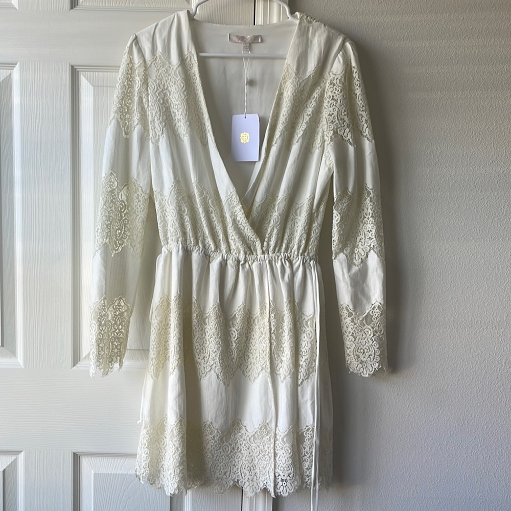 WAYF Nordstrom NWT Cream Lace Dress L
